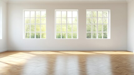 Bright and Airy Empty Room with Large Windows