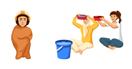 Traditional Games During Indonesian Independence Day Illustration