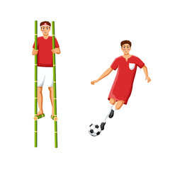 Traditional Games During Indonesian Independence Day Illustration