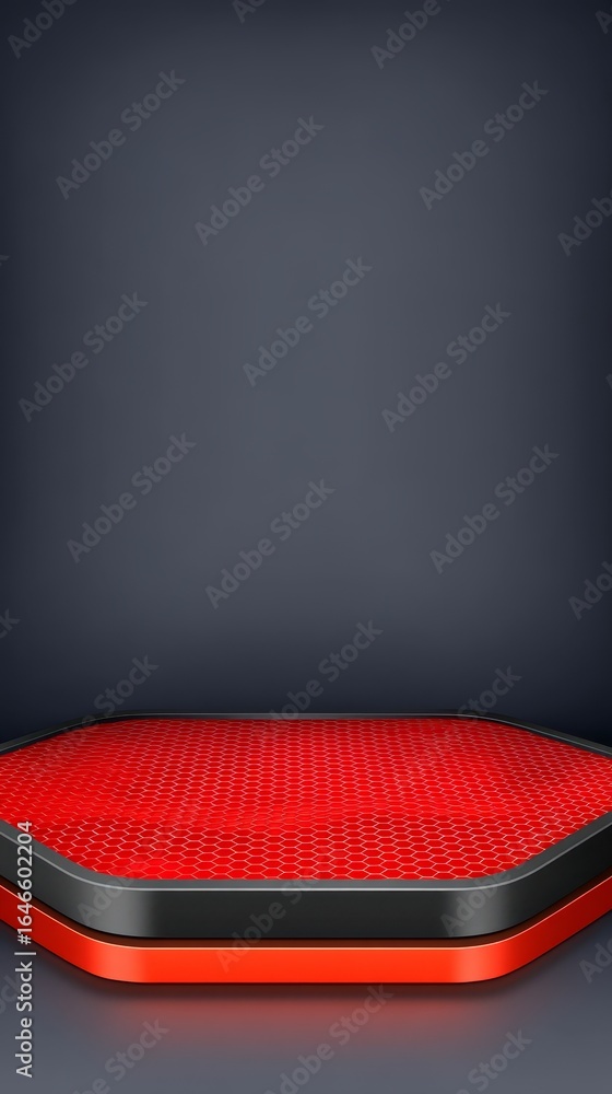 Poster visually striking abstract artwork featuring a textured surface with a dramatic blend of bold red an