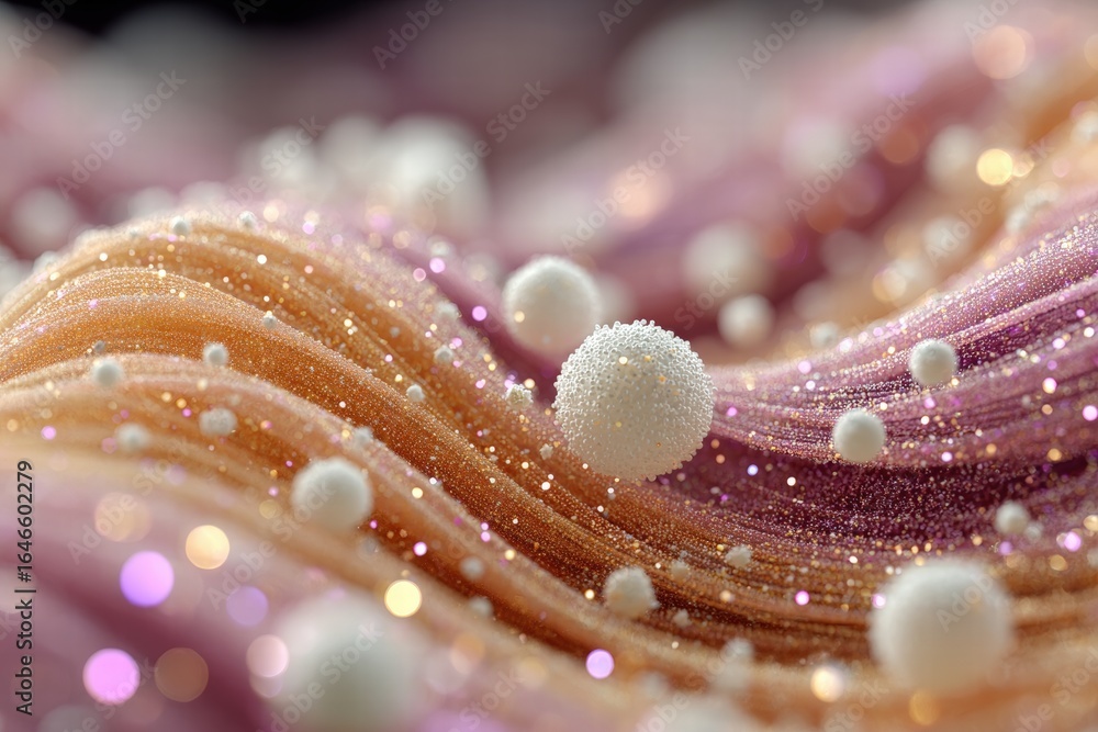 Aufkleber vibrant abstract with textured patterns and spherical details