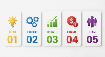 Business Process Steps Infographic