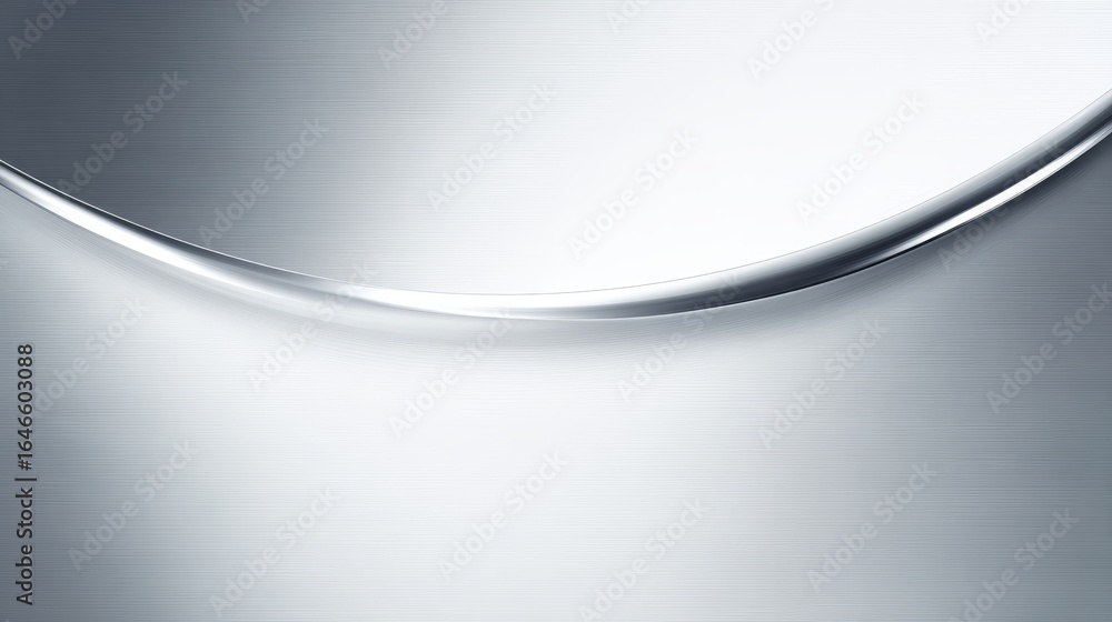 Poster futuristic metallic background with a gracefully arcing curved creating a sense of dynamic motion an