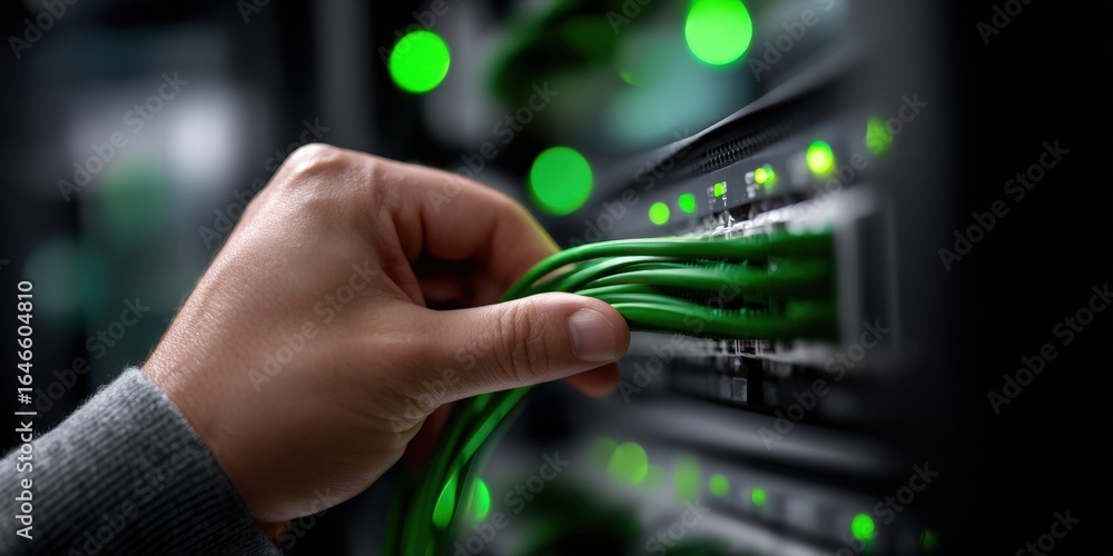 Poster efficient network cabling for optimal data transmission