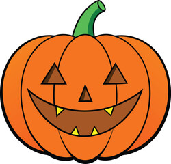 Vector illustration of a Halloween pumpkin
