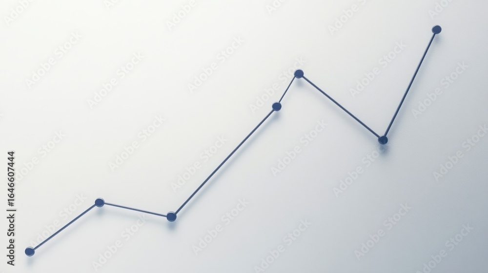 Poster line graph displaying data points in a professional studio setting