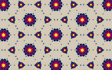 วอลเปเปอร์ลวดลายดอกไม้ไร้รอยต่อสีชมพูสําหรับการออกแบบที่น่ารักและมีสีสัน