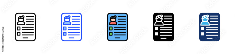 Aufkleber digital onboarding icon collection with multiple styles