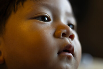 Close Up Of A Southeast Asian Toddler Face