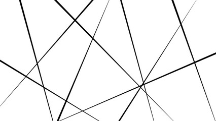 Abstract geometric pattern outline monochrome texture. Trendy random diagonal lines image. Black diagonal line isolated on white background.