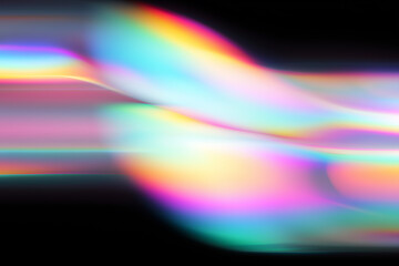 light leak overlay effect with blur rainbow light leaks,retro grain noisy film distressed texture light leak flare on black background,abstract background with gradient iridescent shape