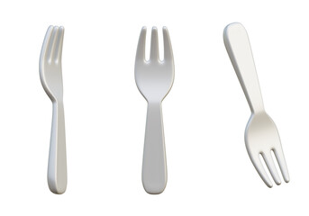 Cartoon Style Fork 3D Graphic