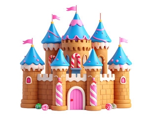 Candy Castle 3D Illustration