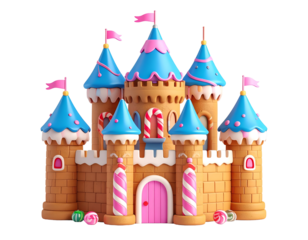 Candy Castle 3D Illustration