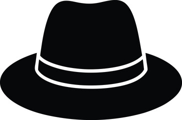 hat silhouette vector art illustration