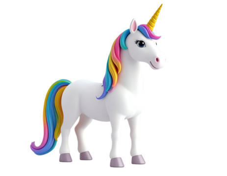 Rainbow Unicorn 3D Render