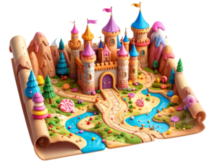 Candy Castle 3D Illustration