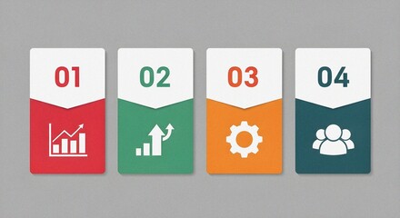 Infographic presentation with four steps for business