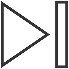 black outline next video button