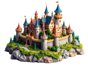 Fantasy Castle 3D Illustration