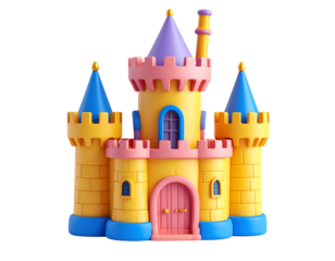 Cartoon Castle 3D Render
