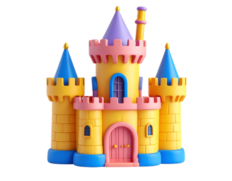 Cartoon Castle 3D Render