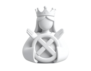 3D Render Queen Crown Refusal