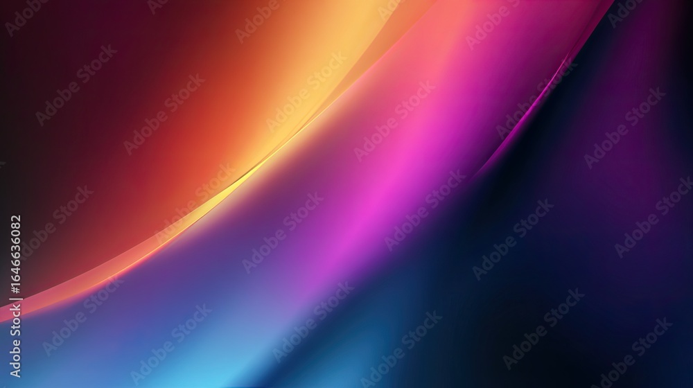 Poster captivating abstract background with vibrant gradients and smooth, flowing lines evokes modern energ