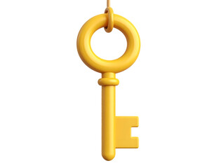 Golden Key 3D Render