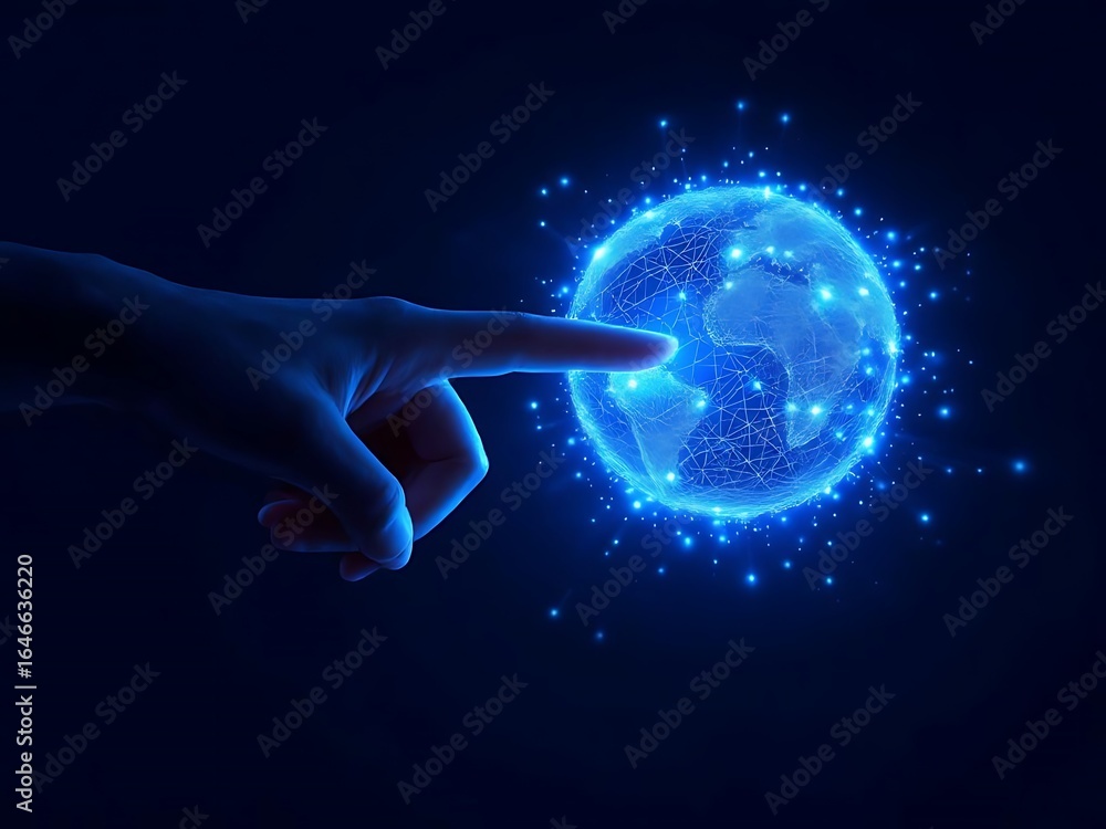 Poster global technology network connection internet worldwide digital business concept design abstract on 