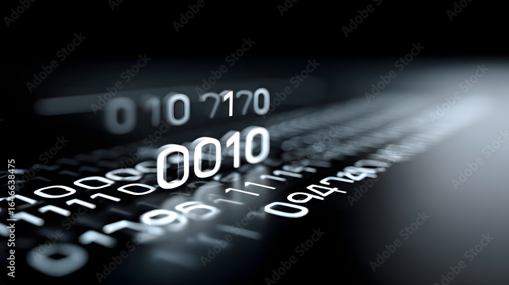 Poster artificial intelligence technology background with floating numbers and analytics diagrams, light gr