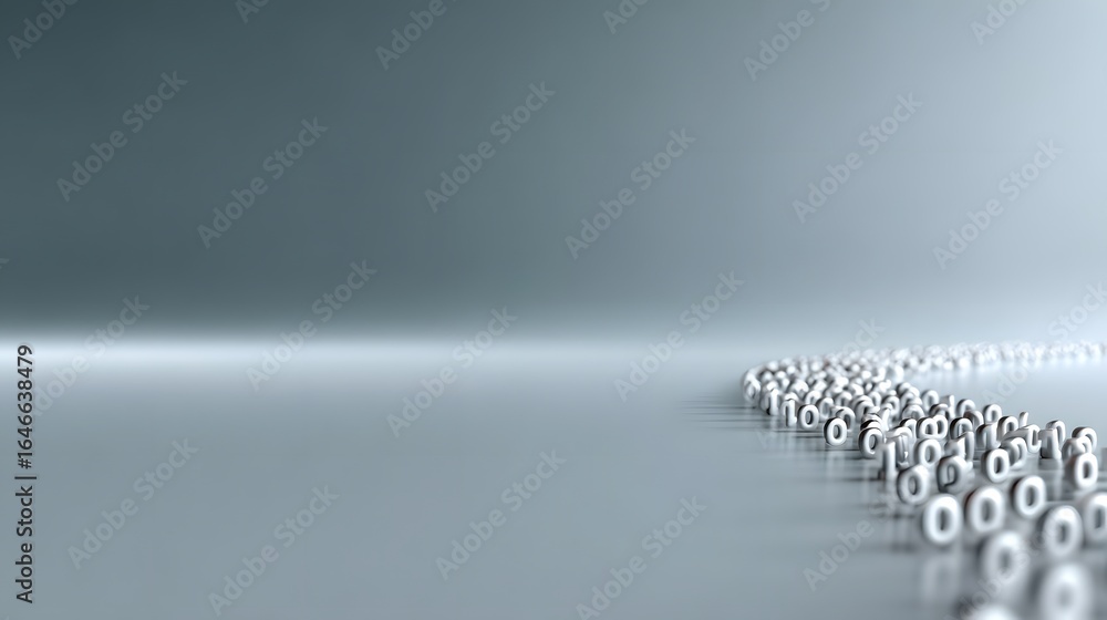 Poster artificial intelligence technology background with floating numbers and analytics diagrams, light gr