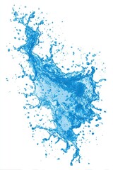 Naklejka premium Vibrant blue water splash against white background