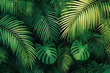 Lush tropical foliage