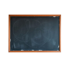 blackboard with chalk with transparent background PNG and JPEG image