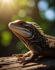 Fototapeta premium Lizard in sunlight