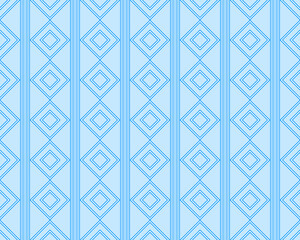 シームレスな水色釘抜きつなぎ文様背景
