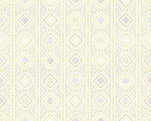 シームレスな淡い色の千代紙風釘抜きつなぎ文様背景