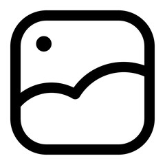 Photos icon with line style