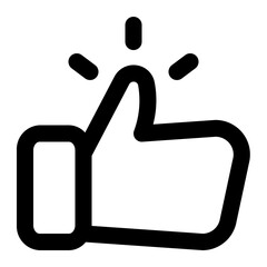 Thumbs up icon with line style