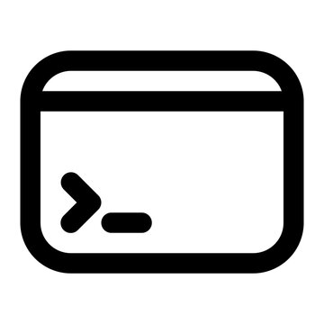 Terminal icon with line style
