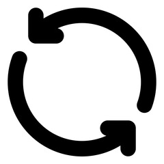 Refresh icon with solid style