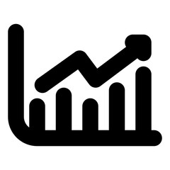 Statistics icon with solid style