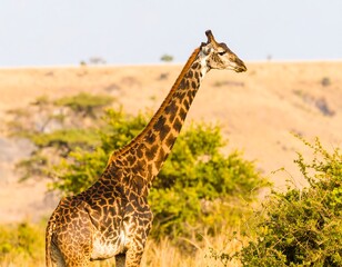 Obraz premium Giraffe in African savanna (1)