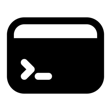 Terminal icon with solid style