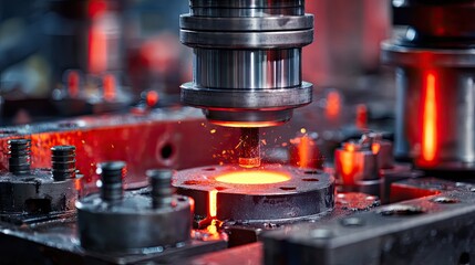 Precision metalworking with sparks flying, showcasing advanced industrial manufacturing processes and cutting-edge technology for engineering and innovation projects