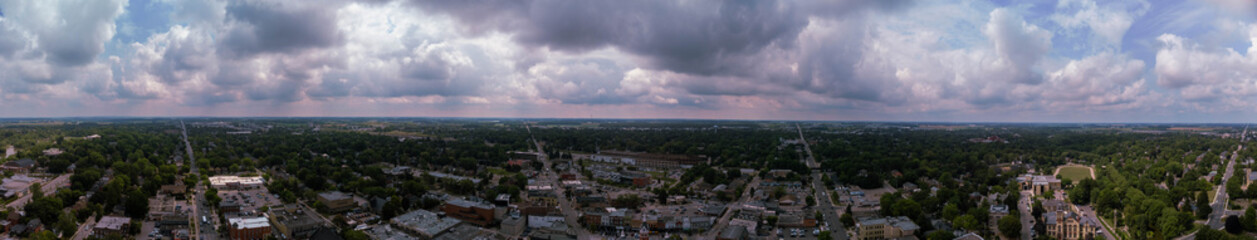 Stratford Ontario Panorama with moody clouds