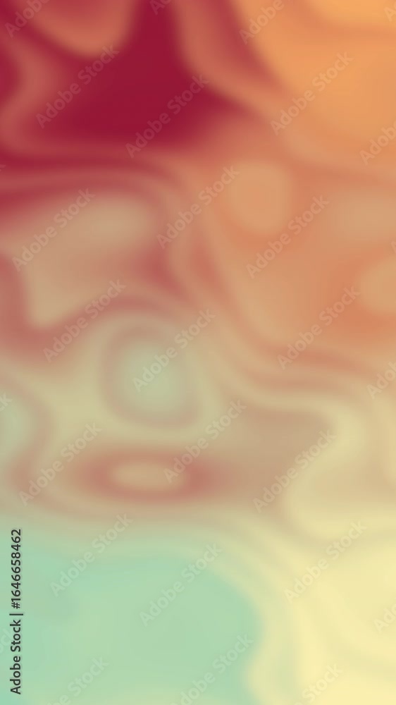Poster abstract background with soft flowing green and brown waves creating a fluid, colorful pattern