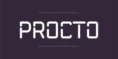 PROCTO calligraphy alphabet small lettering a to z font family
