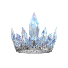 Iridescent Crystal Crown Regal Fantasy Headwear